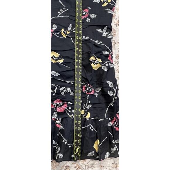 Isabel Marant Etoile Galdino Ruched Floral Print Ruffle Mini Dress Size 36 NWT - Picture 10 of 10